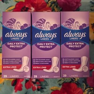 Always Liners Daily Extra Protect/Extra Long Anti Bunch 87 Count